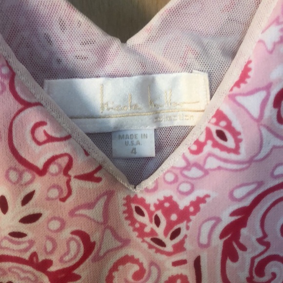 Pink/Red Print Nicole Miller Sleeveless Dress Size 4 - Picture 2 of 4